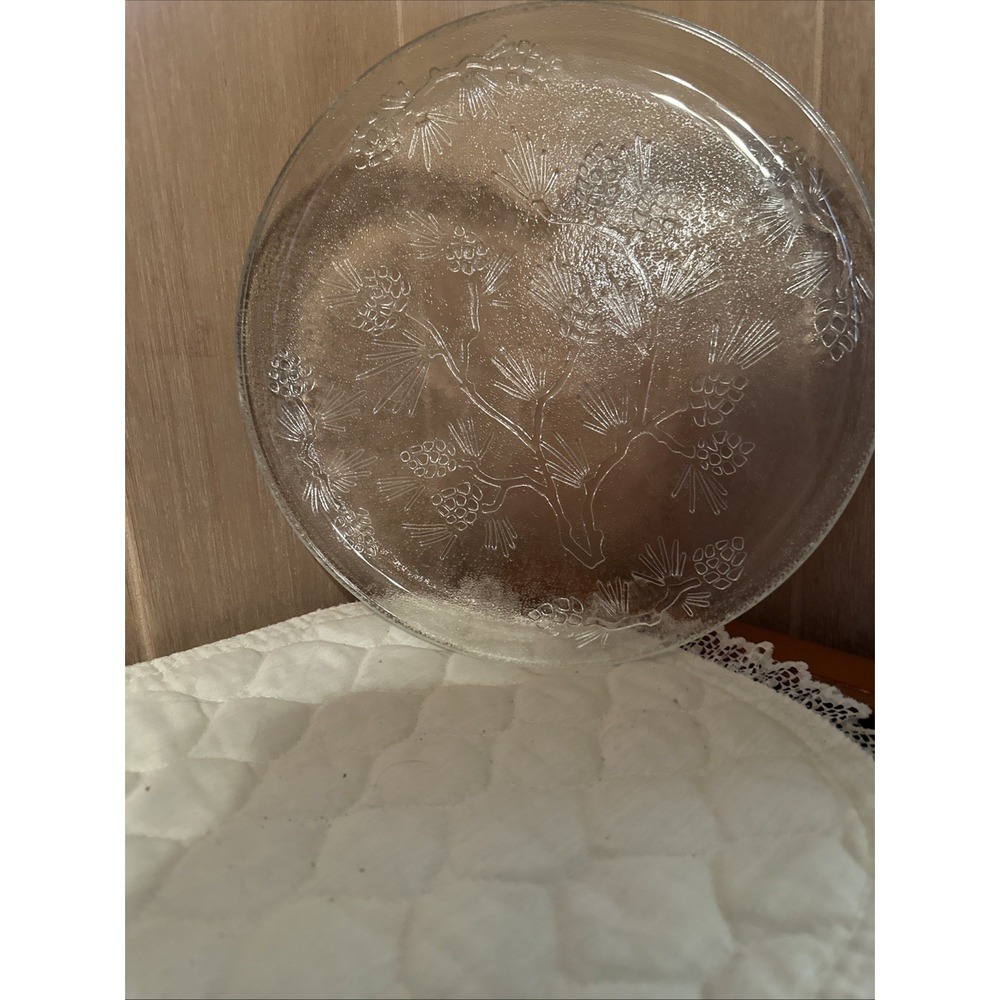 Vintage Indiana Glass Ponderosa Pine Large‎ Serving Tray